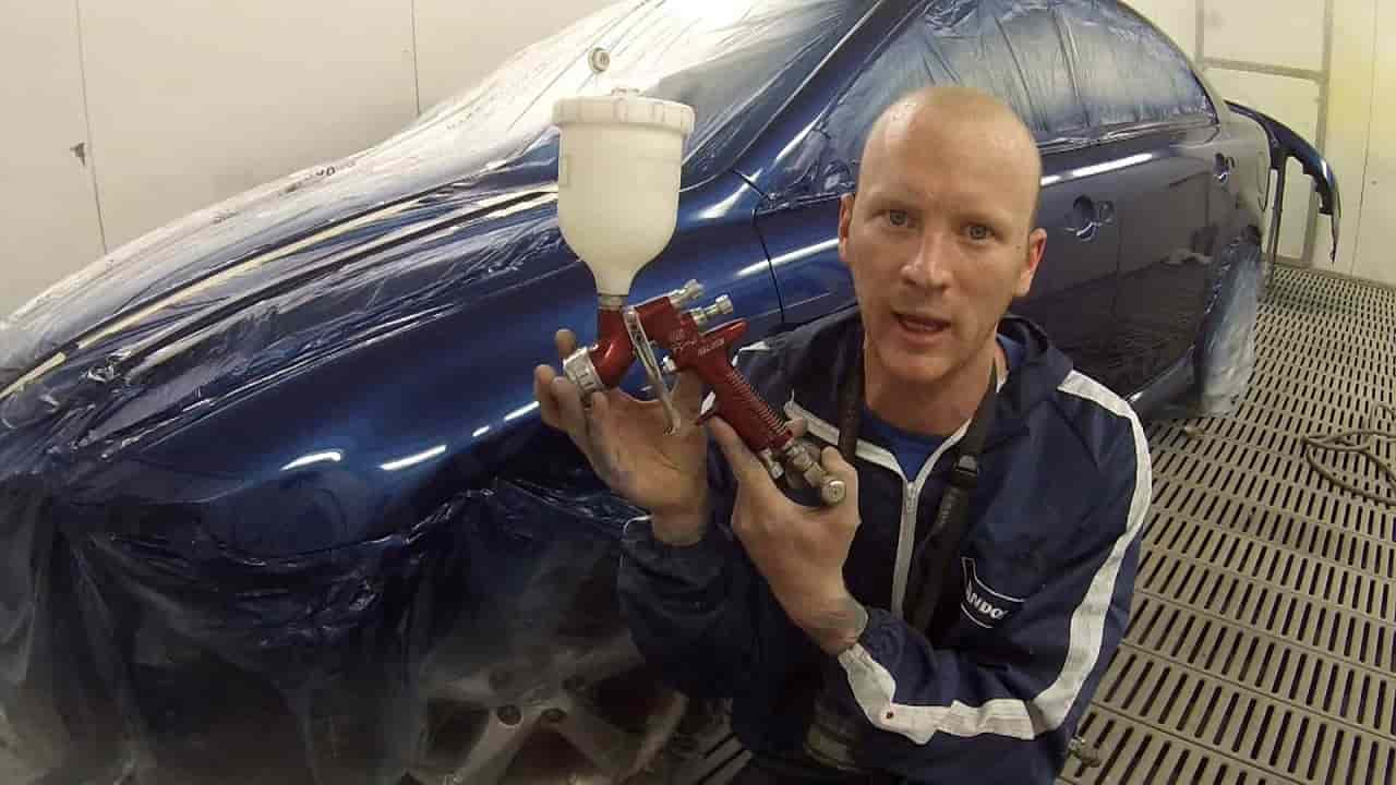 How to Spray Paint Clear over Base